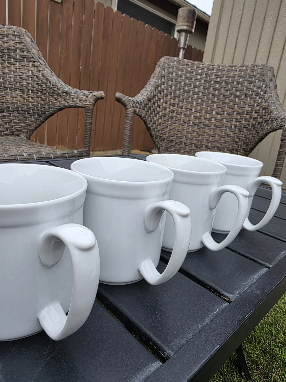 Williams Sonoma White Ceramic Mugs - Set of 4